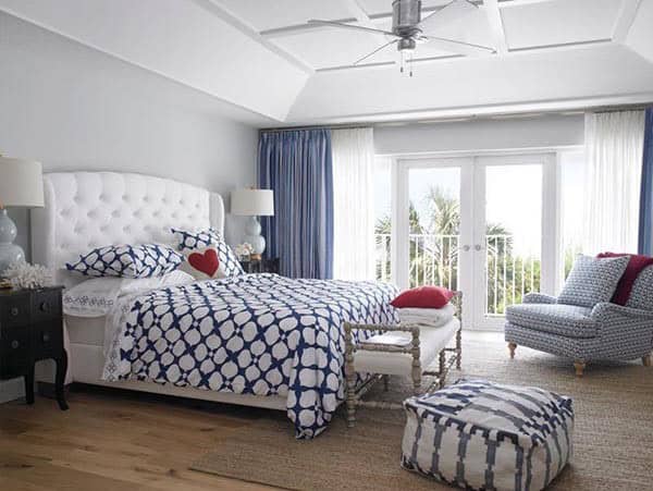 Spruce Up Your Master Bedroom with Blue and White