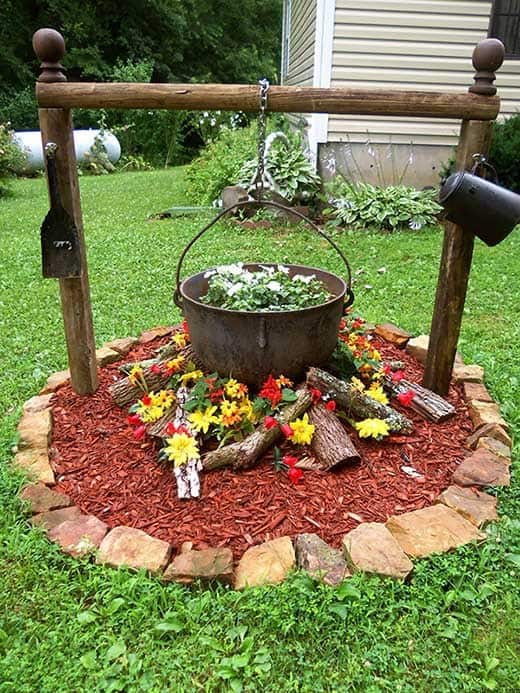 Plant a Flower Bed Around a Frontier Kettle