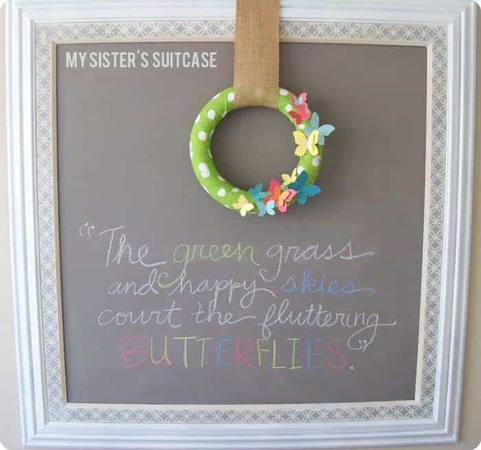 Easy Fabric And Paper Butterfly Wreath