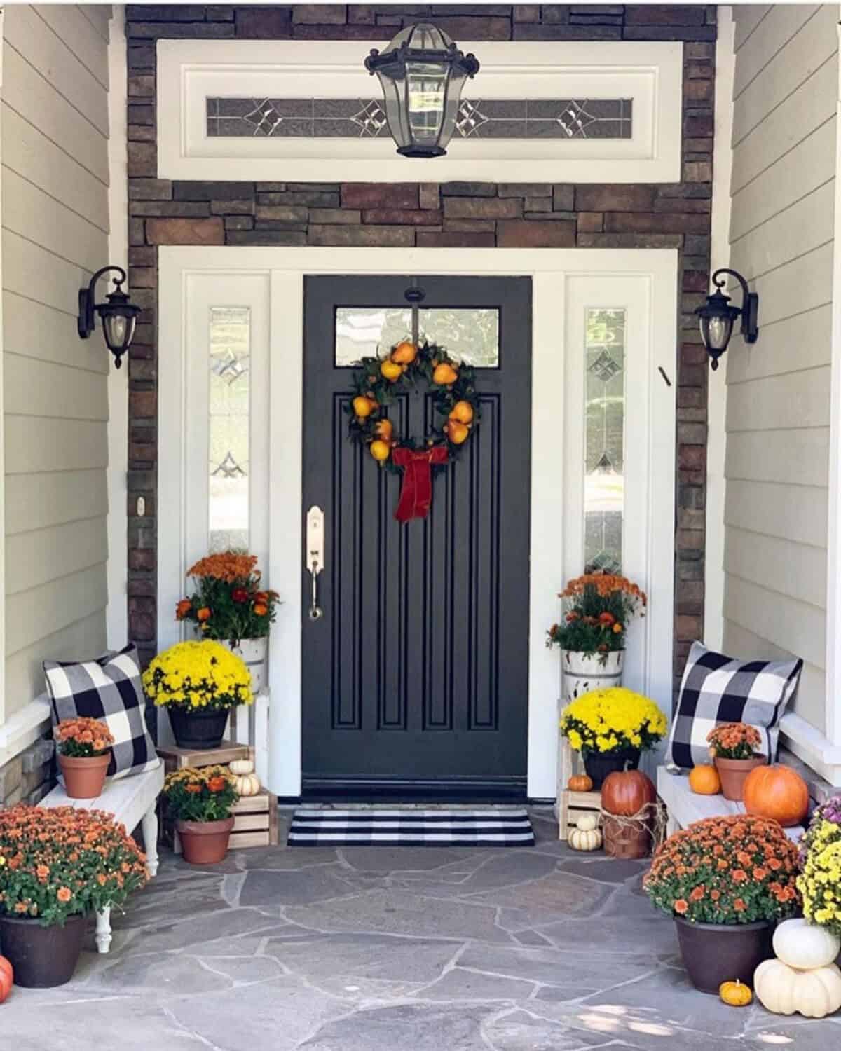 Bright Front Door Decor