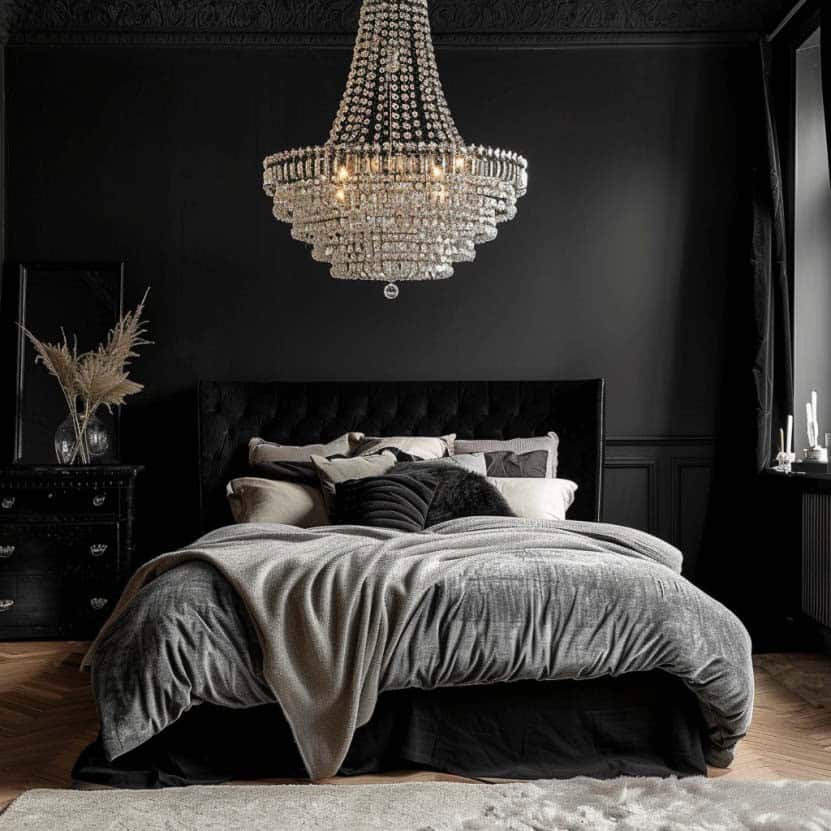 Tomboy Bedroom Design with Dominant Black Scheme