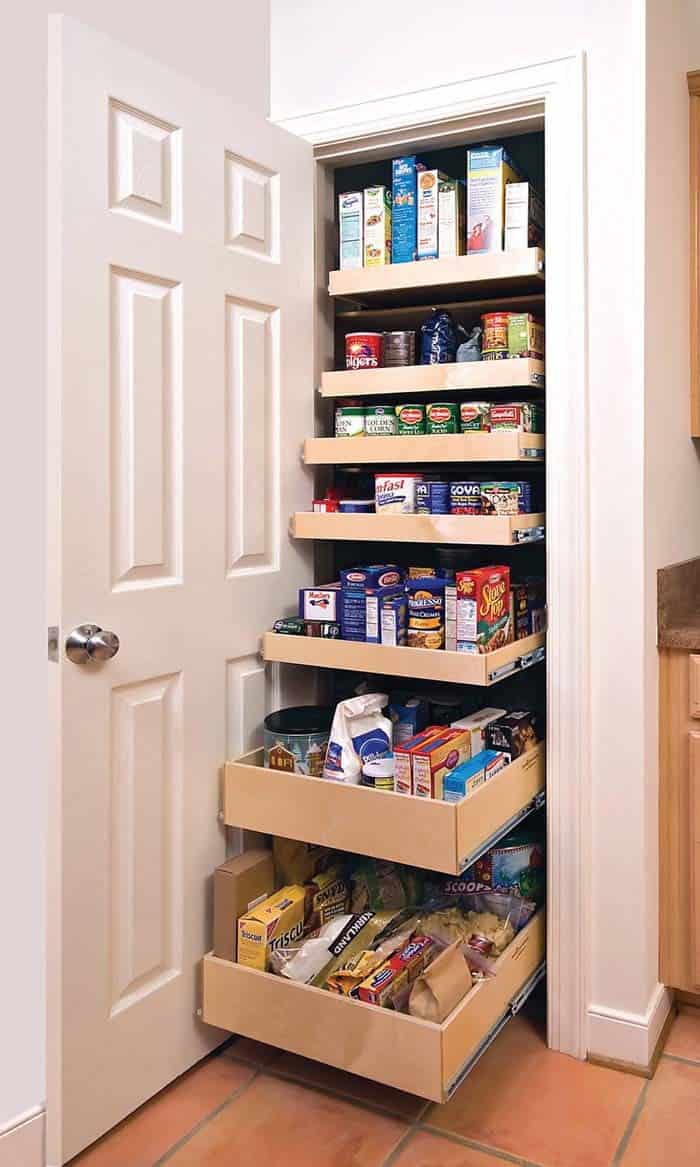 Pantry Organization Ideas with Sliding Drawers