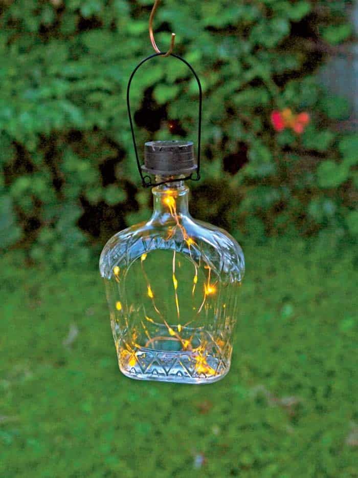 Repurposed Bottle With Fairy Lights