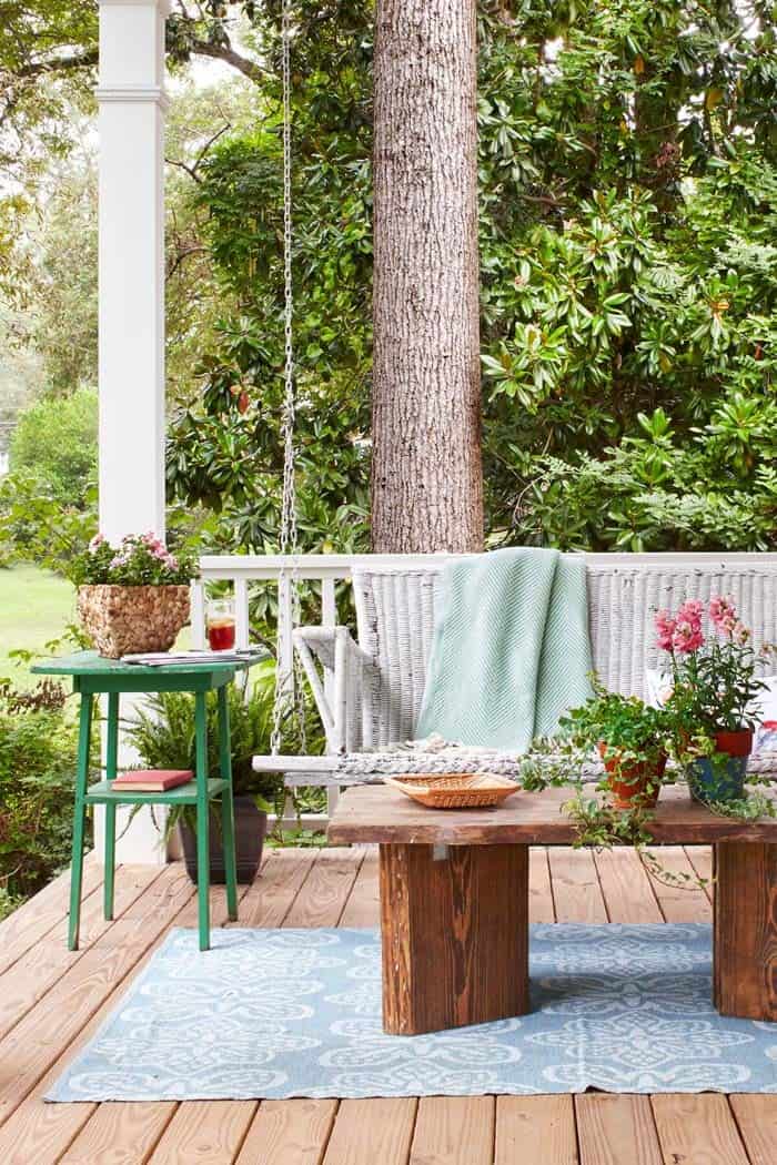 Warm Weather Porch With Swing