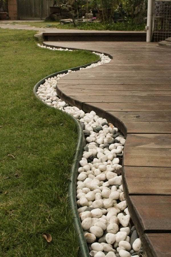 Construct a Stunning Riverwalk with White Pebbles