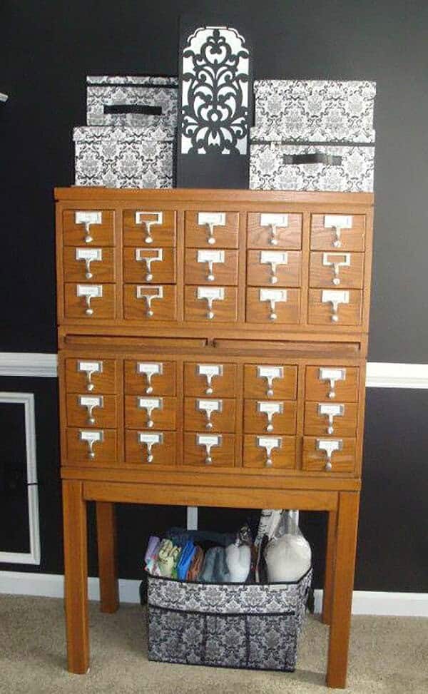 Library Card Catalog Storage Solution