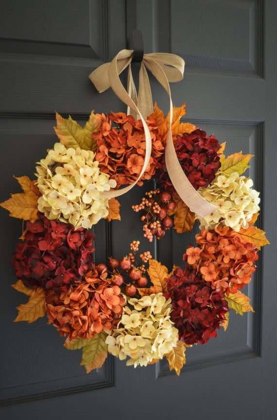 Enhance Your Porch Decor with a Hydrangea Fall Wreath