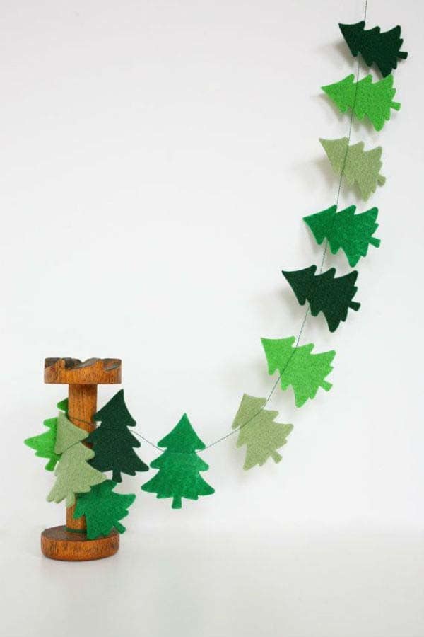 Cut Out Felt Tree String