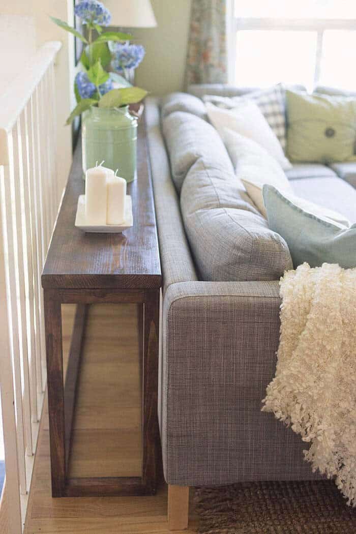 Create a Cozy Living Room Vibe with a Slim Sofa Table