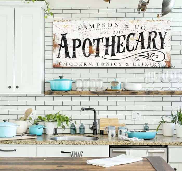 Large Scale Weathered Apothecary Sign