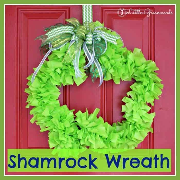 Welcome March with a Bright Green Felt Wreath