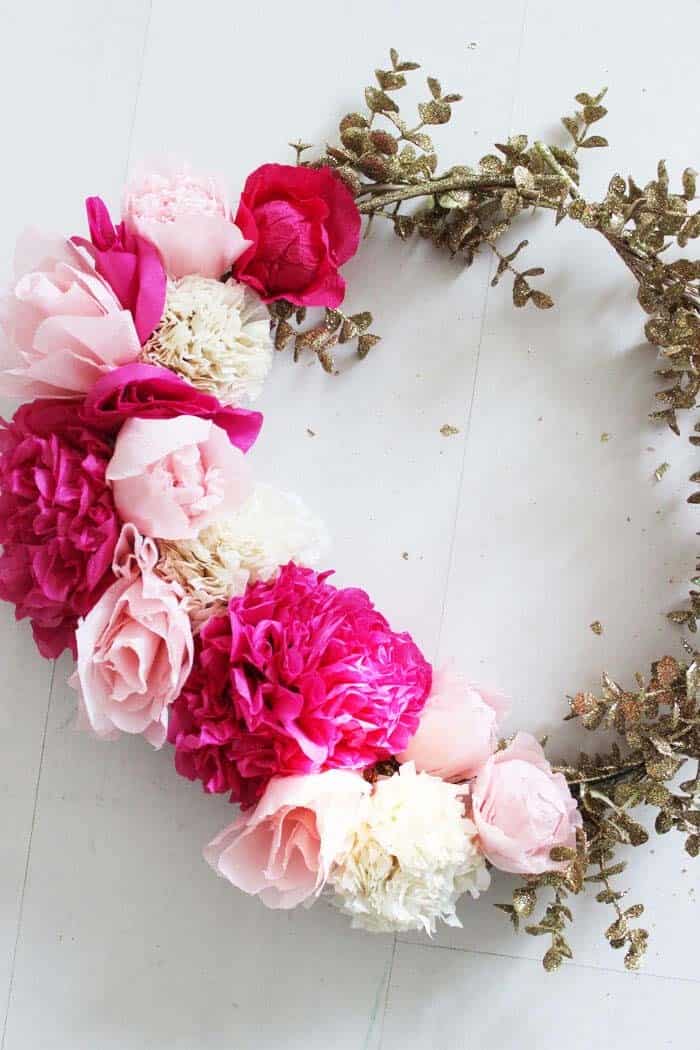 Sparkling Half Floral Wreath