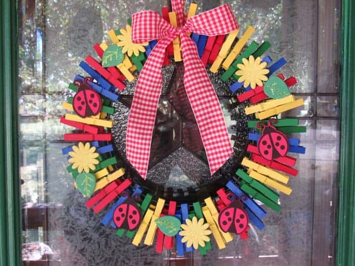 Add Nature Elements to Your Clothespin Wreath