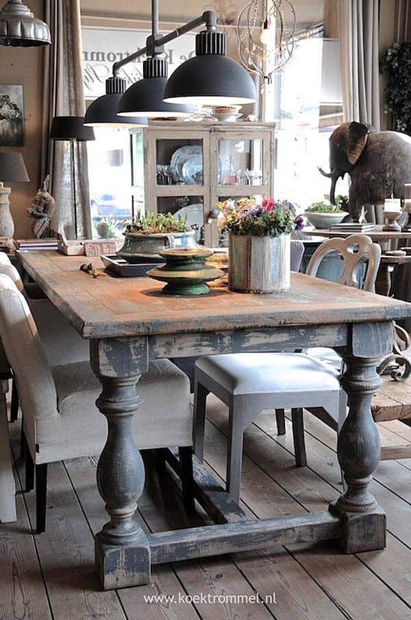 Farmhouse Industrial With Eclectic Light Fixtures