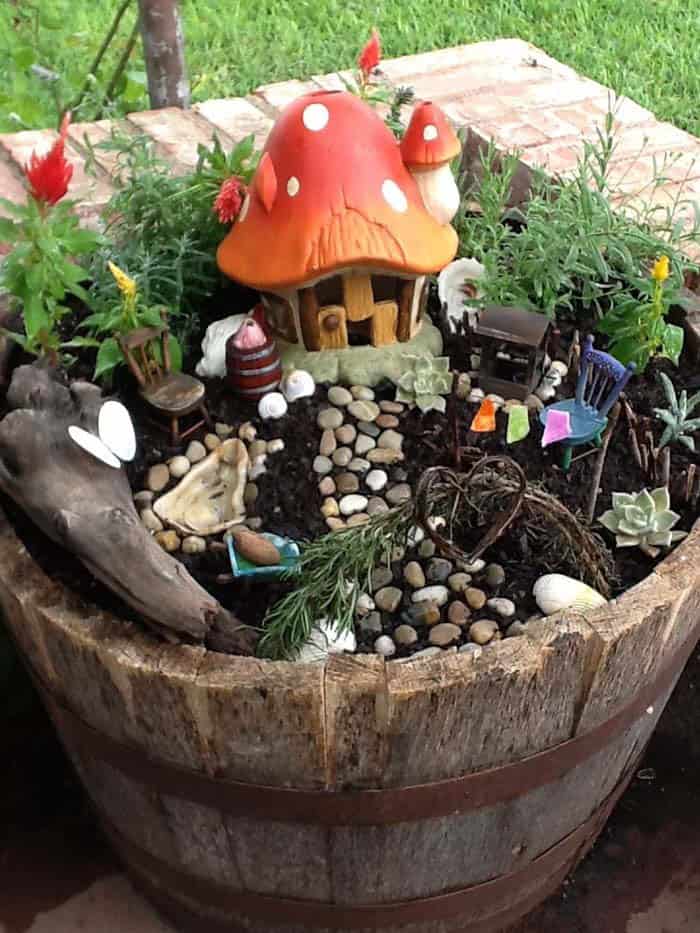 Add Color to Your Fairy Garden with a Mushroom House