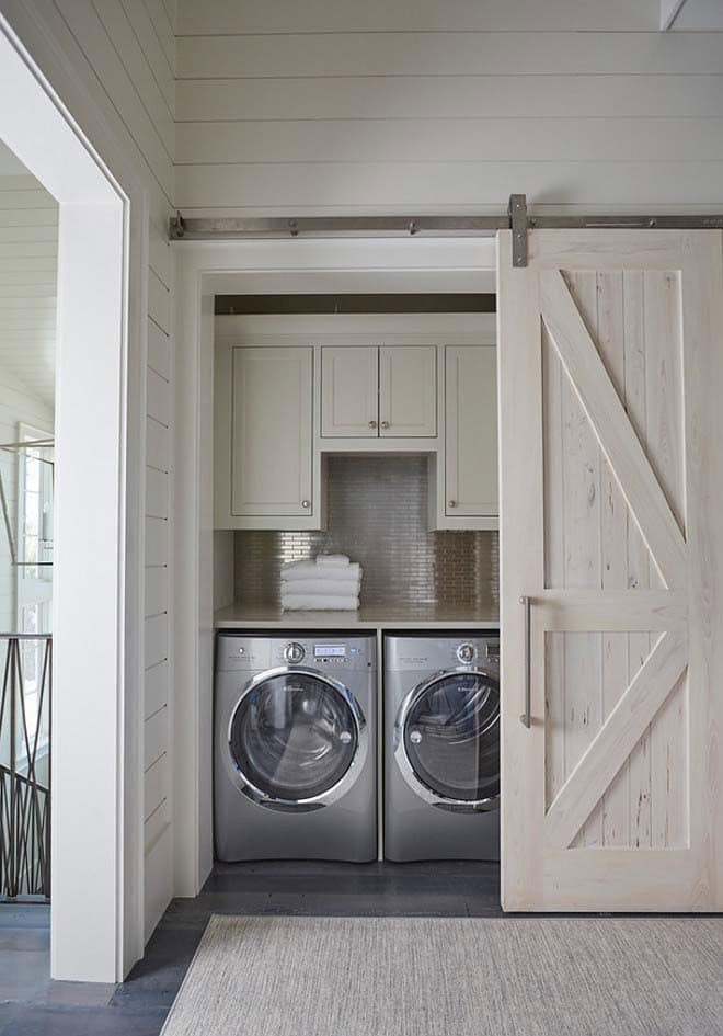 Get Easy Access to Your laundry with a Barn Door