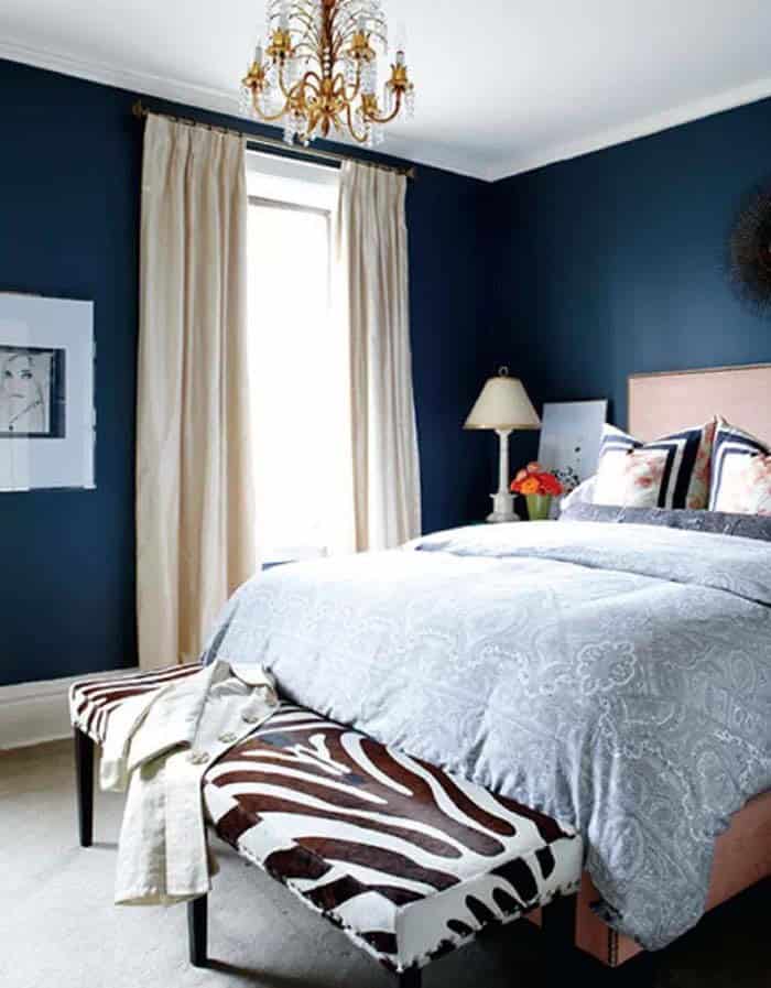 Elegant Navy Blue Bedroom for Women