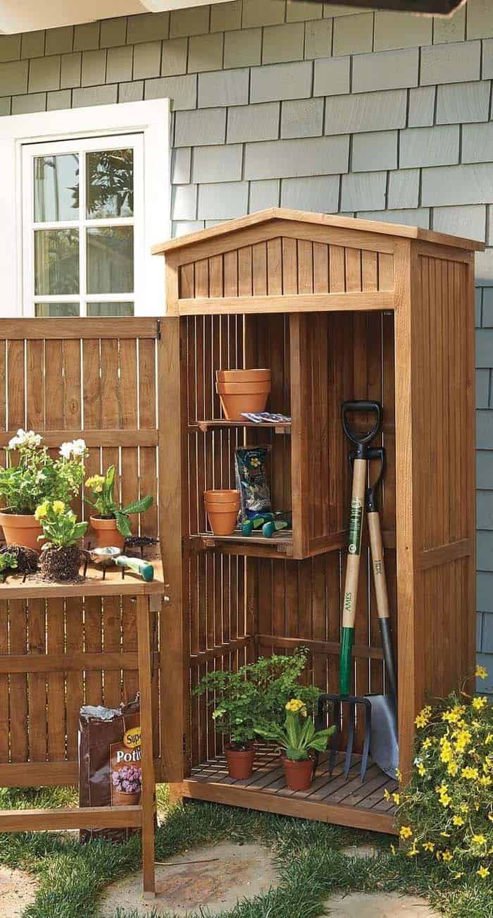 Multilevel Shed Holds All Gardening Tools