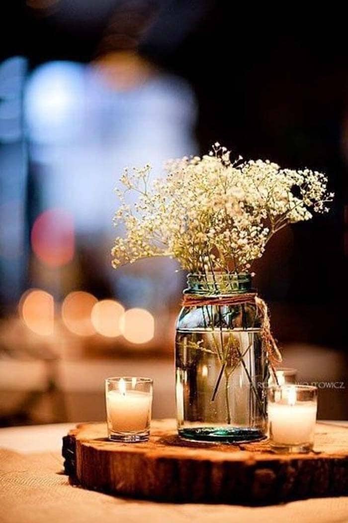 Small Illuminated Bouquet of Baby’s Breath