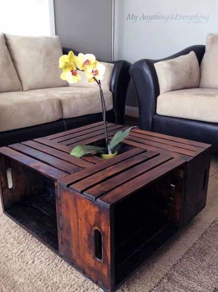 DIY Storage Coffee Table