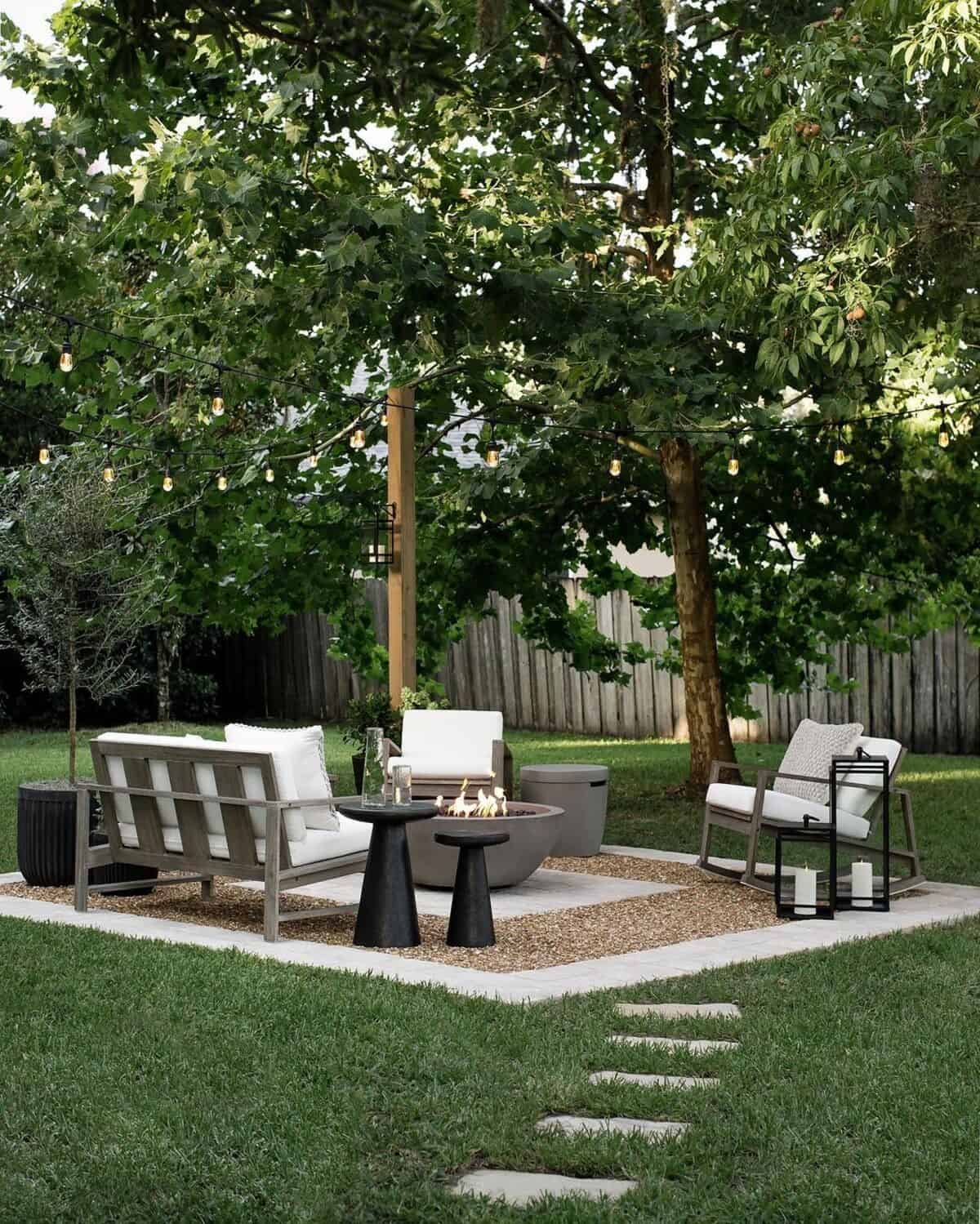 Sitting Area Under A Natural Shade