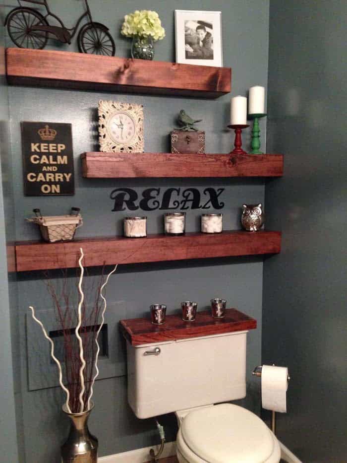 Stylish Staggered Shelf Display