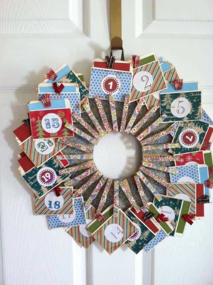 Create a Countdown Calendar with a Clothespin Wreath