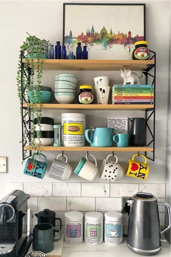 Colorful Kitchen Coffee Station