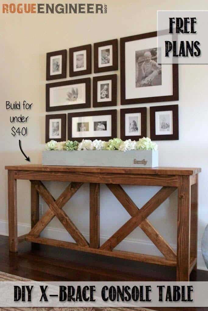 Farmhouse and Modern Styles with DIY Console Table