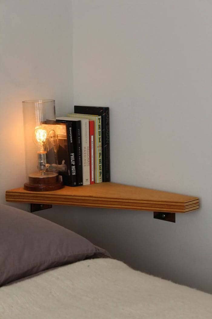 Space-Saving Corner Console for Small Bedrooms