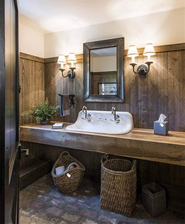 Add Texture and Character with a Wood Bathroom Sink Vanity