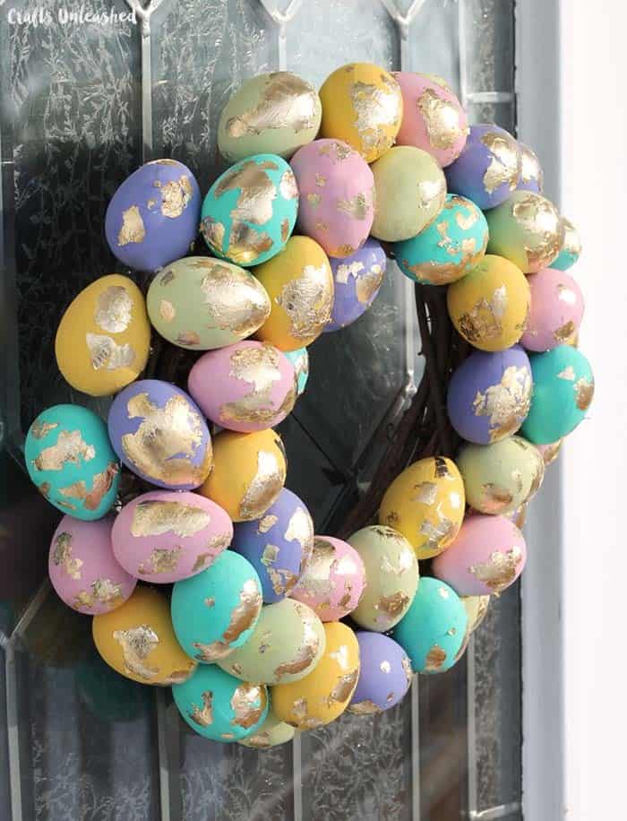 Craft a Colorful Easter Wreath with Speckled Eggs