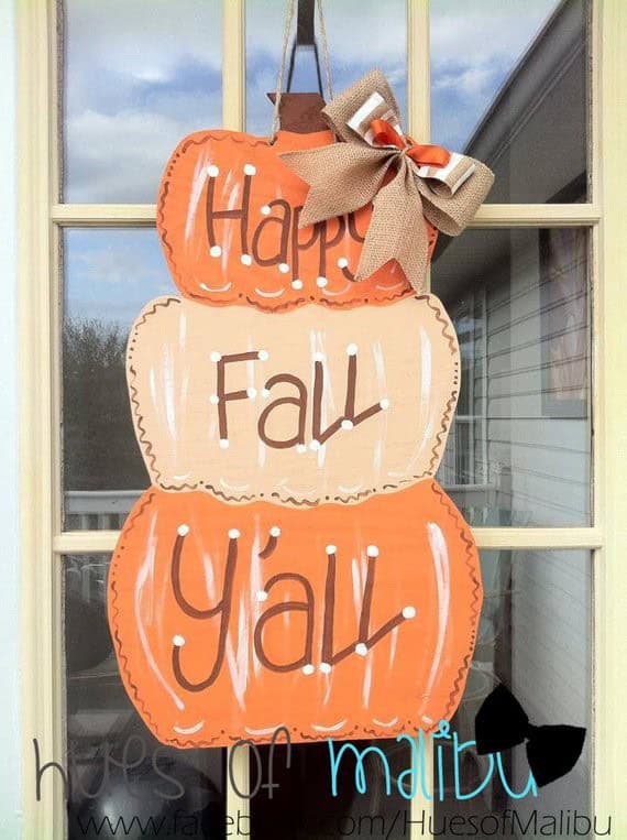 Spread Fall Joy with a Pumpkin Door Hanger