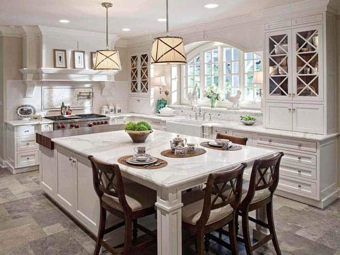 Sparkle Up Your Space with a White Kitchen Island