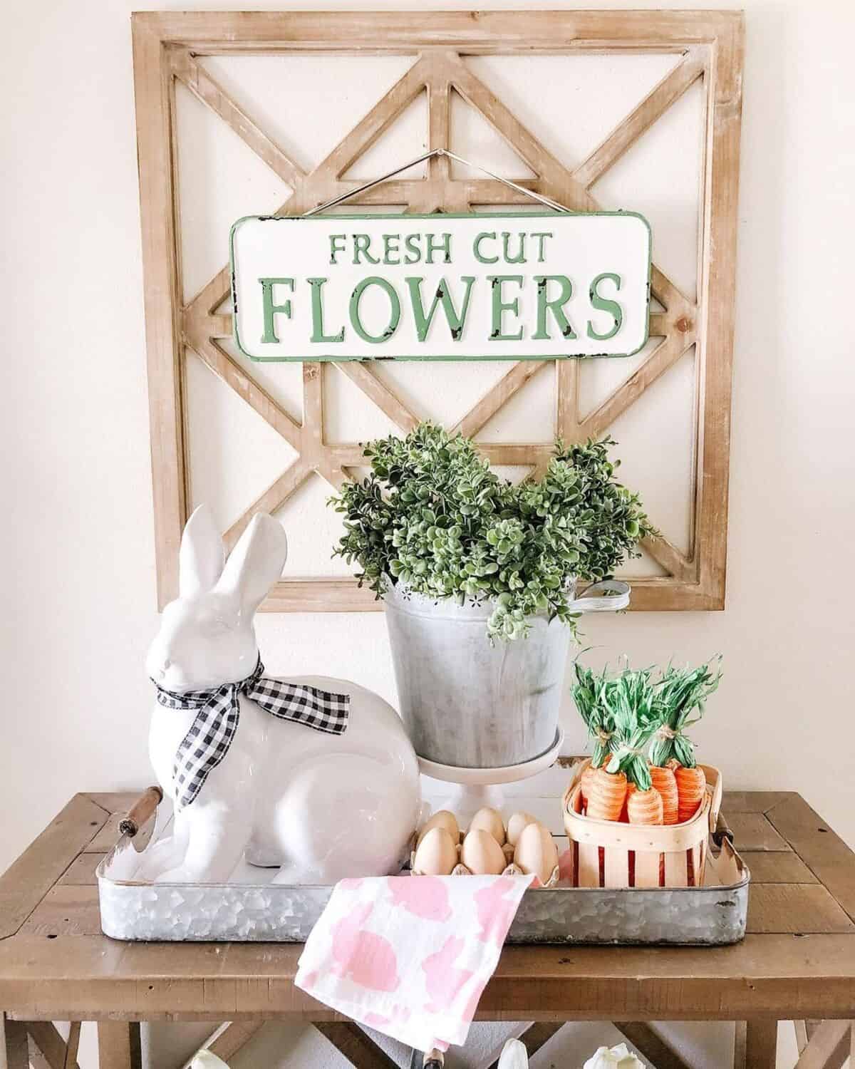 Entryway Easter Decor