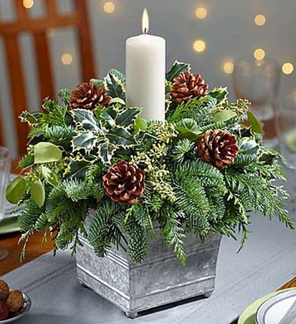 Create a Festive Candle Centerpiece with a Small Wood Box