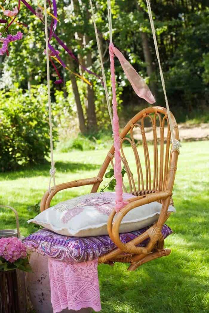 Hang a Whimsical Chair Swing in the Garden