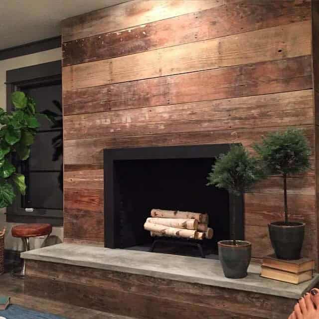 Create a Lavish Look with Upcycled Wood Fireplace