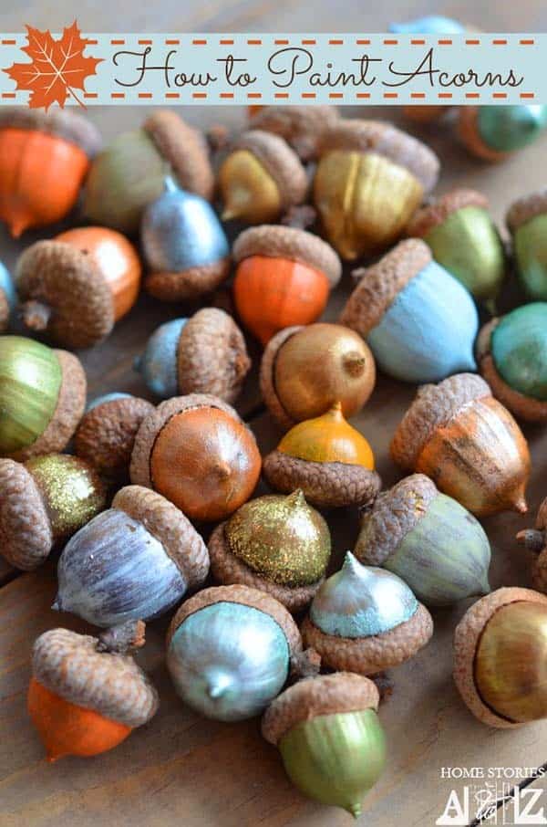 Brighten Your Home with DIY Painted Acorns