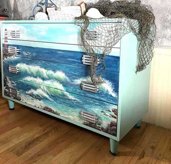 Bring The Coast Inside With A Painted Dresser