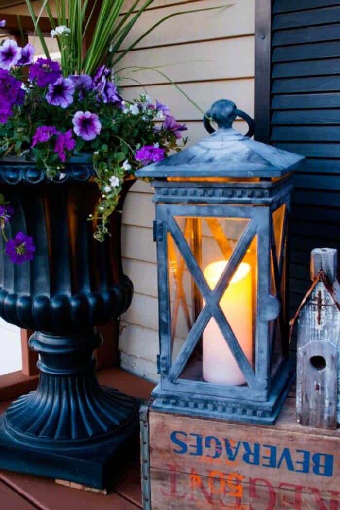 Set the Mood with an Oversized Porch Candle Lantern