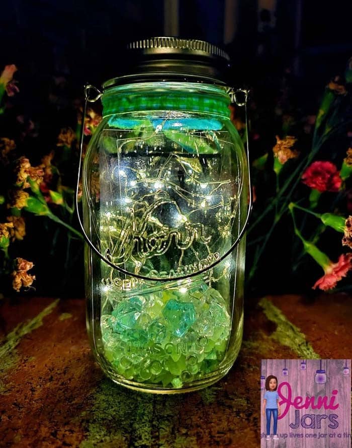 Crystal Gems Color Fairy Light Jars