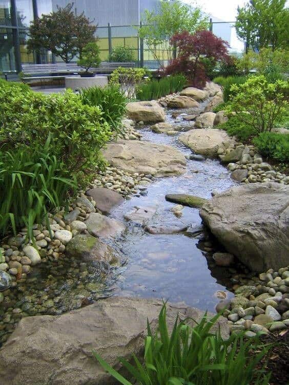 Natural Creek With Large Rocks Idea