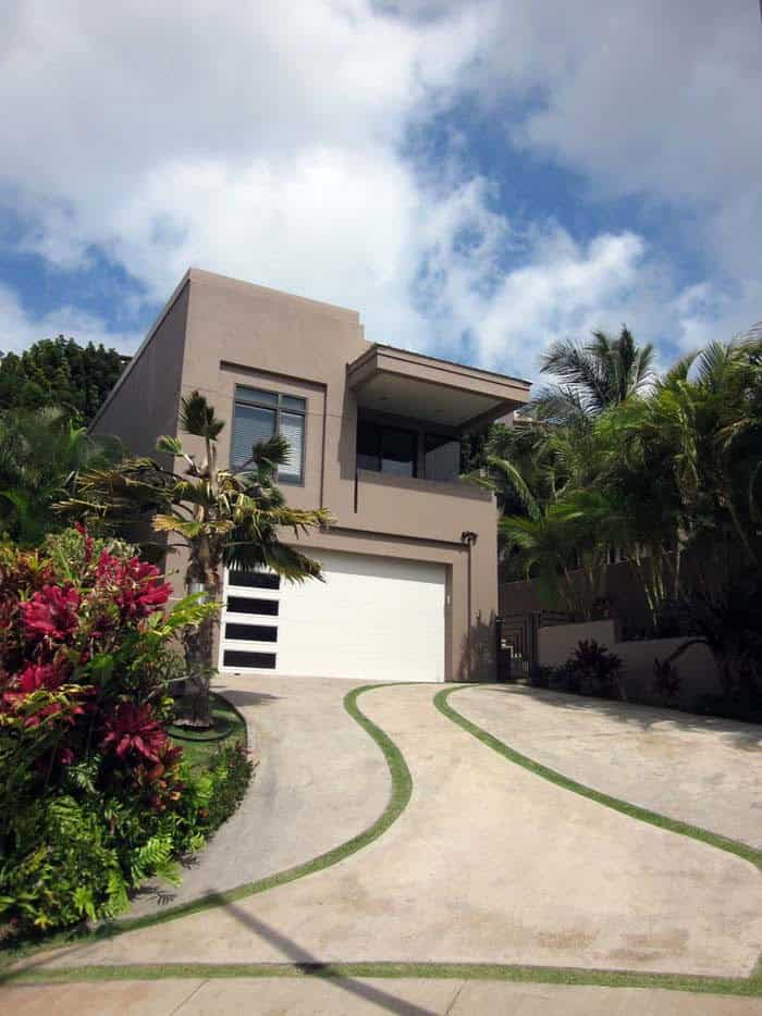 Modern Sloped Concrete Driveway