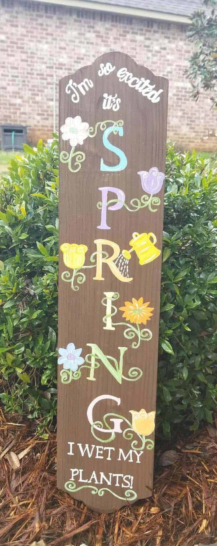 Whimsical Cheeky Spring Sign