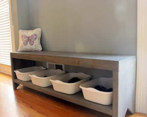 Simple Bench With Storage Bins