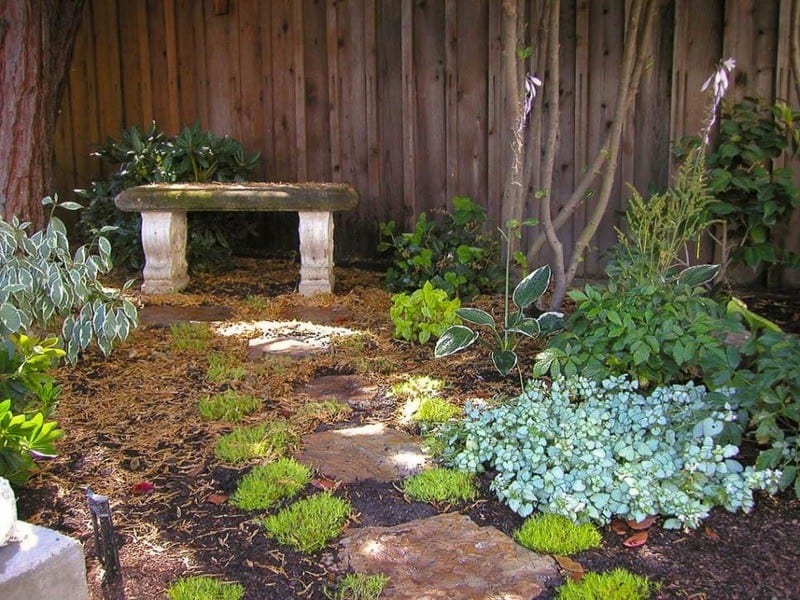 An Antique Bench In A Relaxing Corner