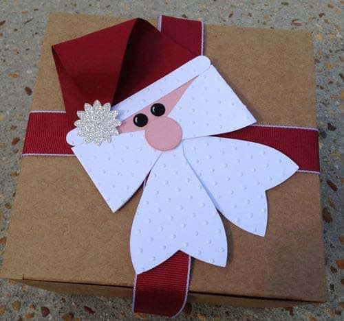 Make a Santa Bow with Paper Cut-Outs