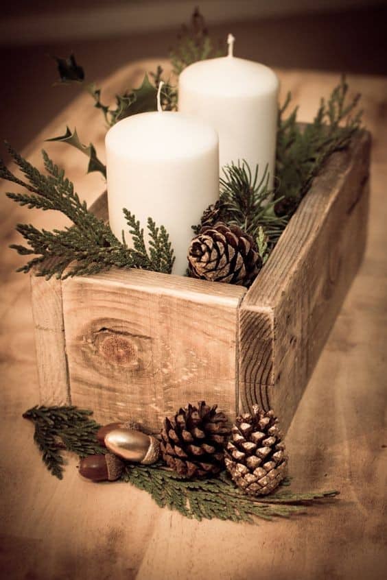 Double Rustic Table Candleholder