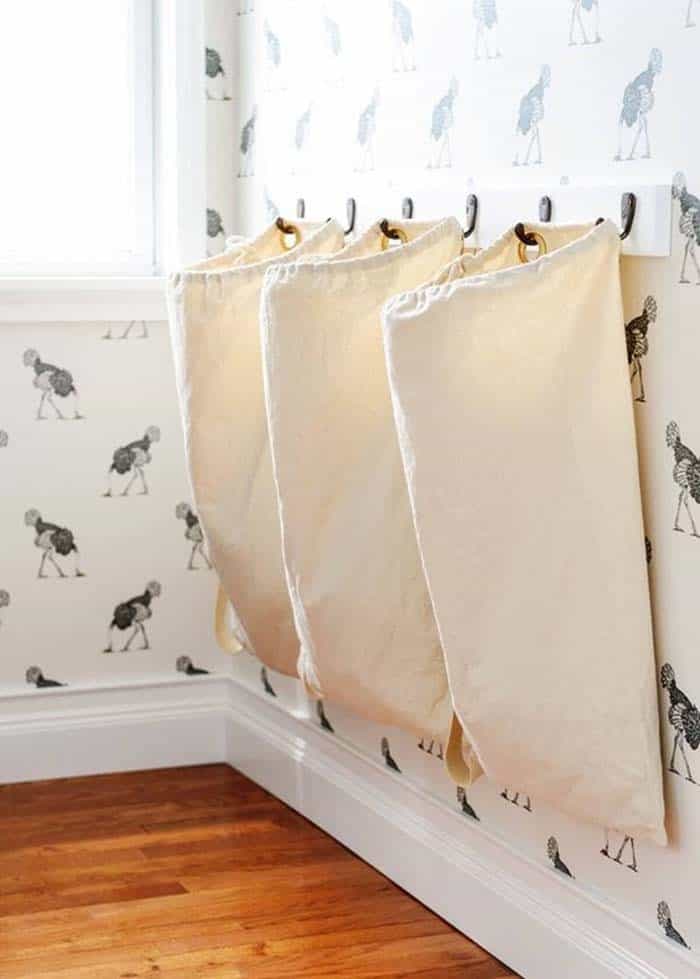 Canvas Sack Hanging Hampers